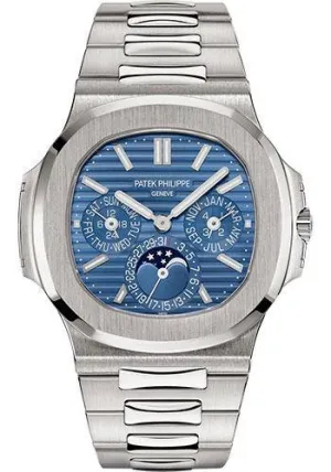 Patek Philippe 40mm Nautilus Grand Complication Perpetual Calendar Watch Blue Dial 5740/1G